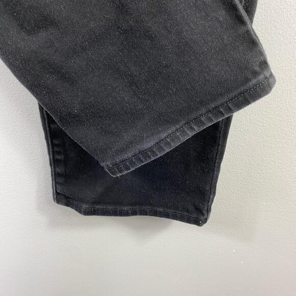 Levi's Mid-Rise Black Stretch Denim Sateen Skinny Jeans Women's Size 14 32 x 32 - Picture 3 of 10